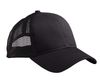 Am image of a Custom Econscious Eco Trucker Organic Recycled Hat in Black/Black!