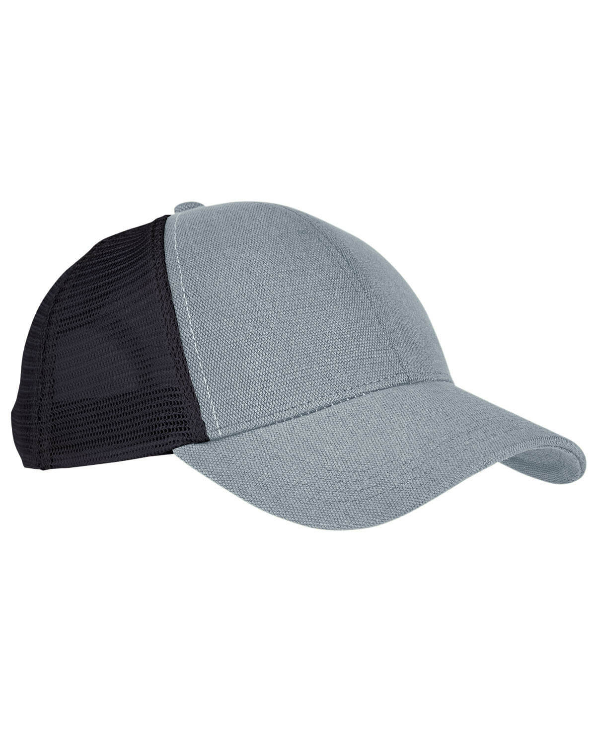 Econscious Unisex Hemp Eco Trucker Recycled Polyester Mesh Cap in Charcoal/Black