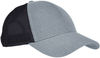 Am image of a Custom Econscious Unisex Hemp Eco Trucker Recycled Polyester Mesh Cap in Charcoal/Black!
