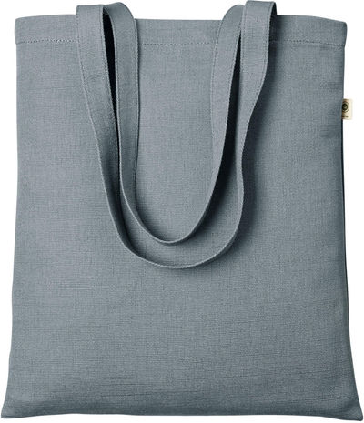 Am image of a Custom Econscious 6.8 oz Hemp Simplicity Tote in Charcoal!