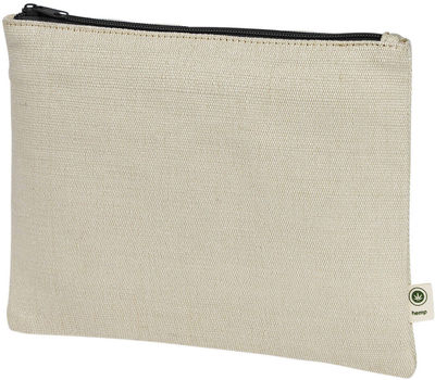 Am image of a Custom Econscious Hemp Pouch in Natural/Black!