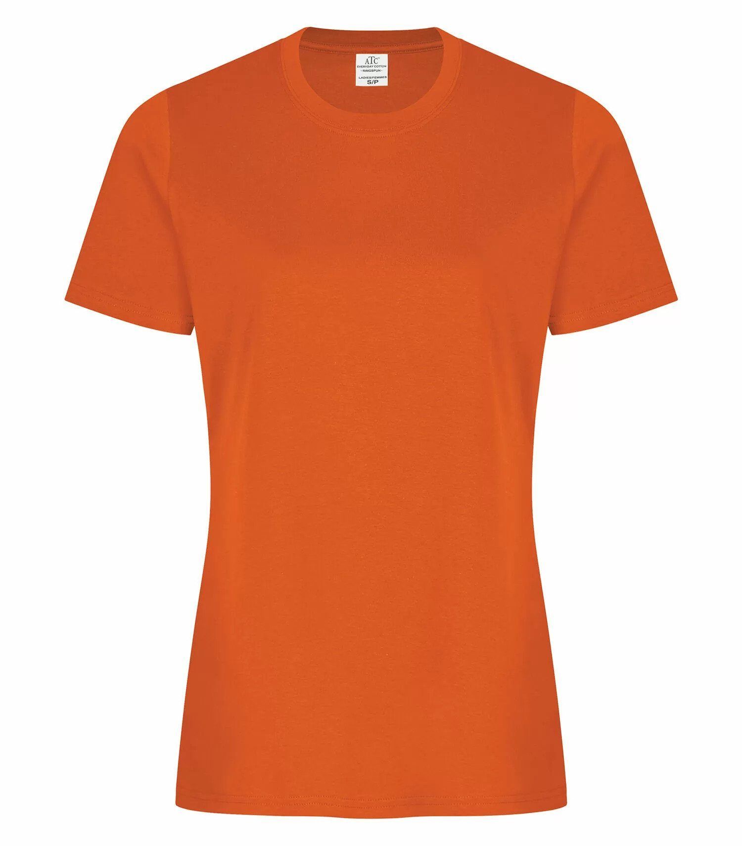ATC everyday Ring Spun Cotton Ladies Tee in Orange