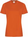 Am image of a Custom ATC everyday Ring Spun Cotton Ladies Tee in Orange!
