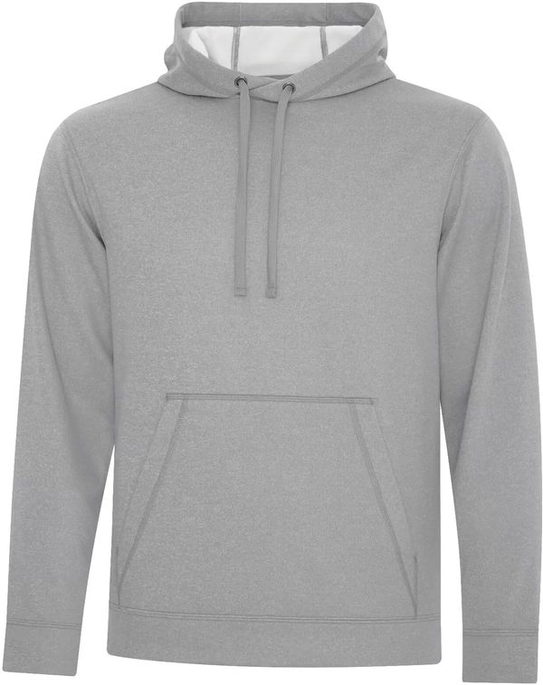 Am image of a Custom ATC Game Day Fleece Hooded Sweatshirt in Athletic Grey!