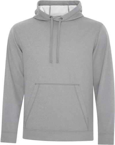 Am image of a Custom ATC Game Day Fleece Hooded Sweatshirt in Athletic Grey!