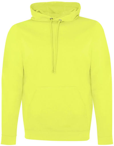 Am image of a Custom ATC Game Day Fleece Hooded Sweatshirt in Extreme Yellow!