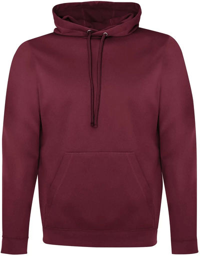 Am image of a Custom ATC Game Day Fleece Hooded Sweatshirt in Maroon!
