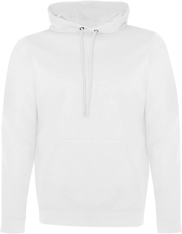Am image of a Custom ATC Game Day Fleece Hooded Sweatshirt in White!