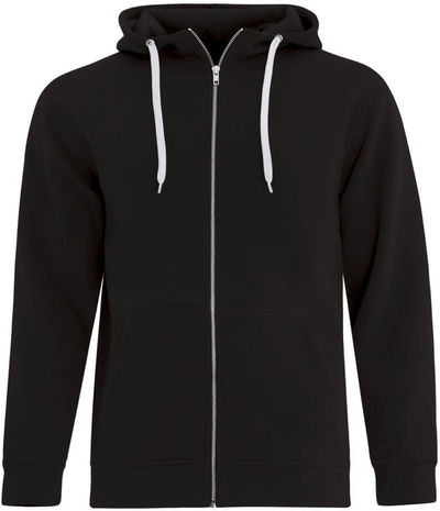 Am image of a Custom ATC ESACTIVE FULL ZIP HOODED SWEATSHIRT in Black!