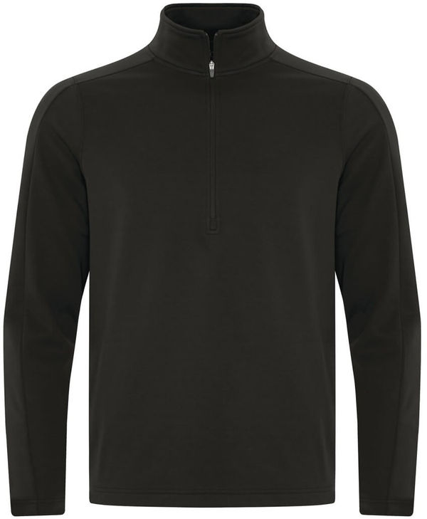 Am image of a Custom ATC Game Day Fleece Half Zip Sweatshirt in Black!