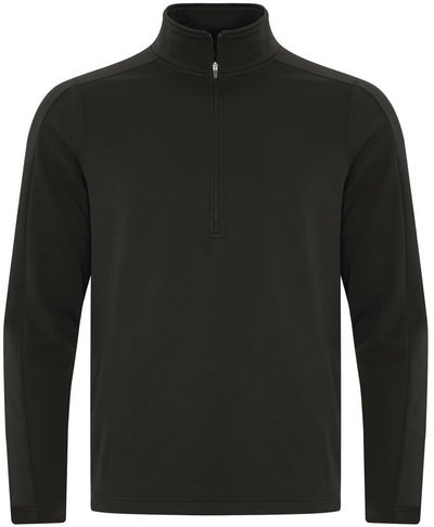 Am image of a Custom ATC Game Day Fleece Half Zip Sweatshirt in Black!