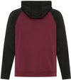 Am image of a Custom ATC Game Day Fleece Two Tone Hooded Sweatshirt in Maroon/Black!
