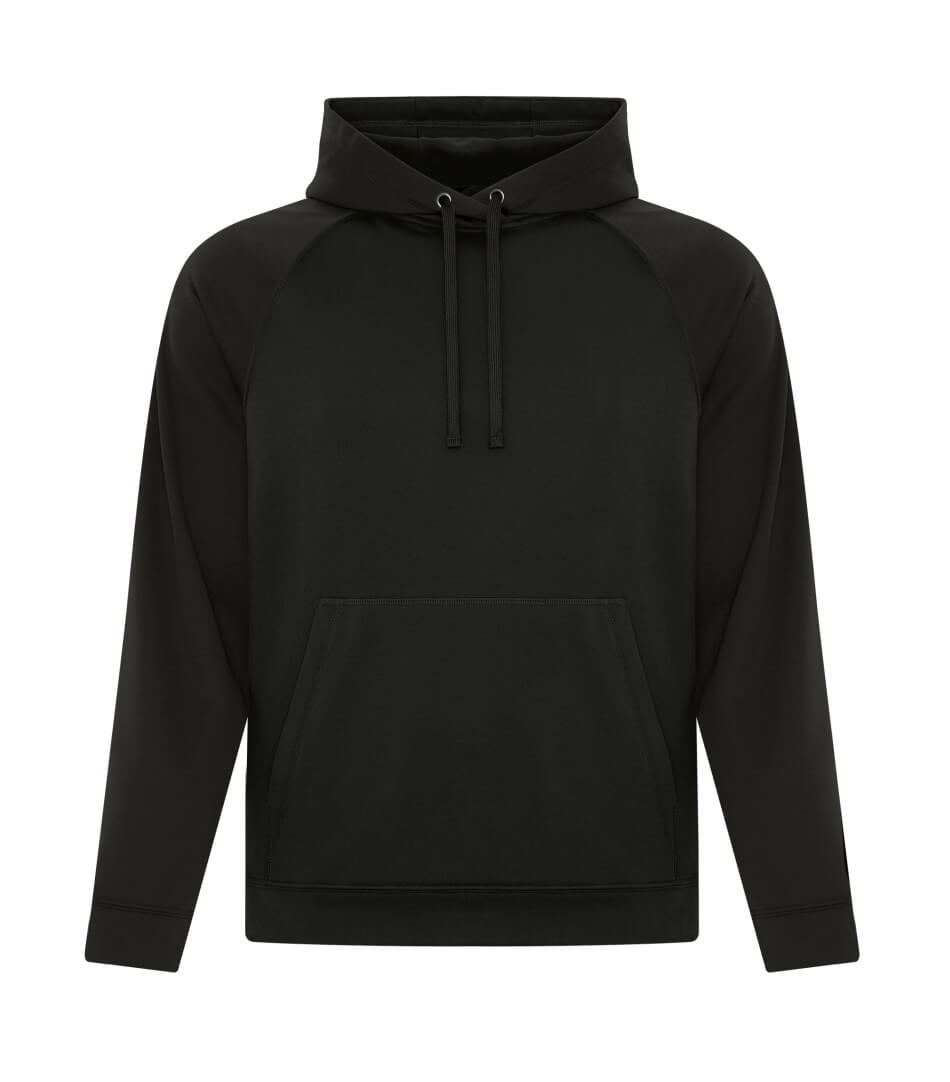 ATC Game Day Fleece Two Tone Hooded Sweatshirt in Black/Black