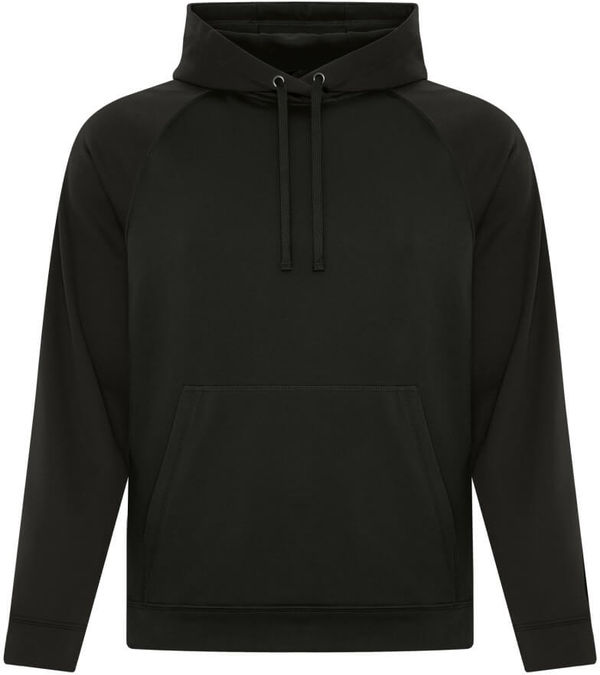 Am image of a Custom ATC Game Day Fleece Two Tone Hooded Sweatshirt in Black/Black!