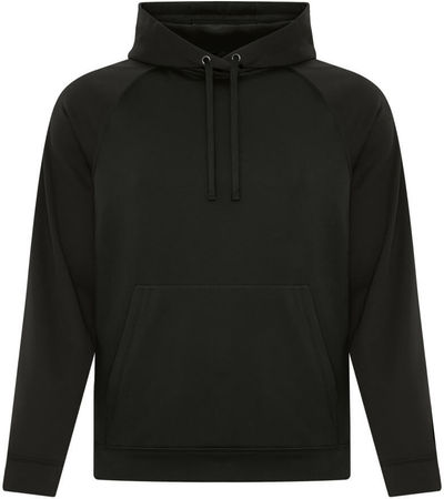 Am image of a Custom ATC Game Day Fleece Two Tone Hooded Sweatshirt in Black/Black!