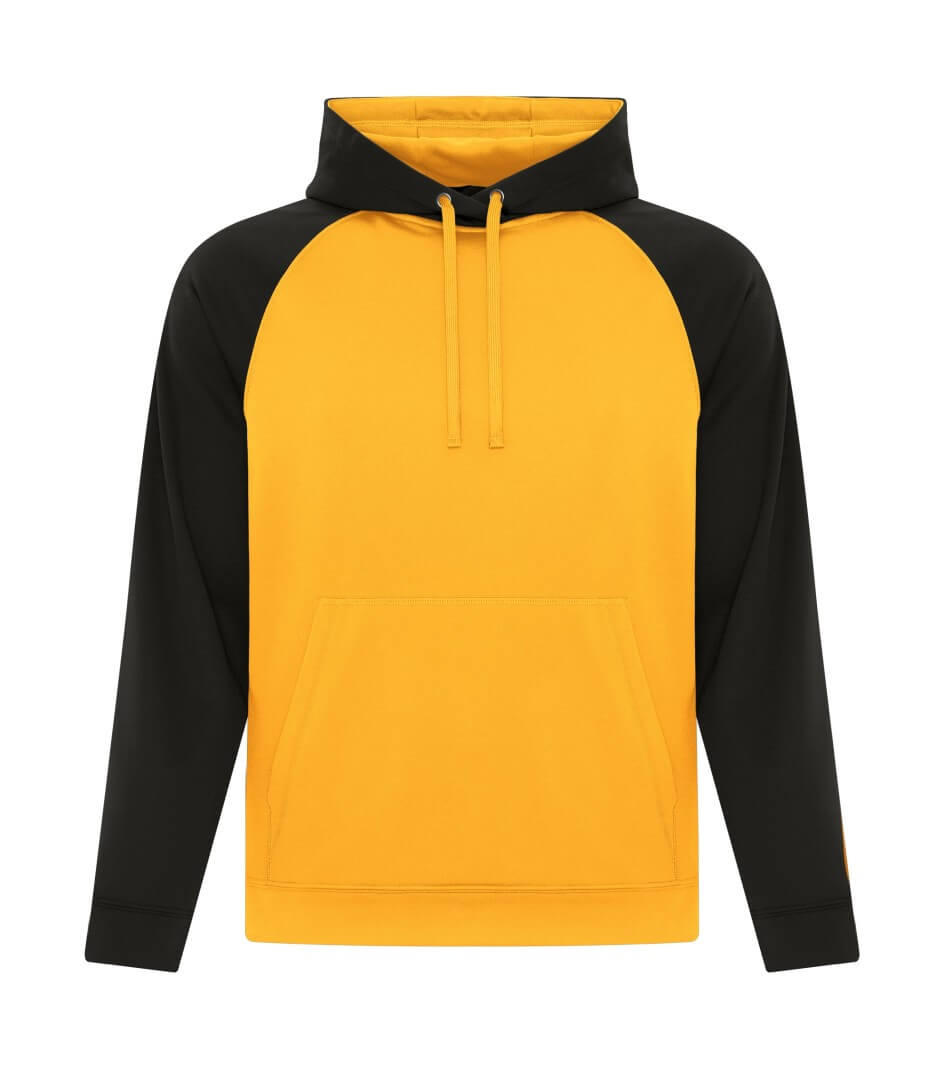 ATC Game Day Fleece Two Tone Hooded Sweatshirt in Gold/Black
