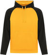 Am image of a Custom ATC Game Day Fleece Two Tone Hooded Sweatshirt in Gold/Black!