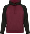 Am image of a Custom ATC Game Day Fleece Two Tone Hooded Sweatshirt in Maroon/Black!