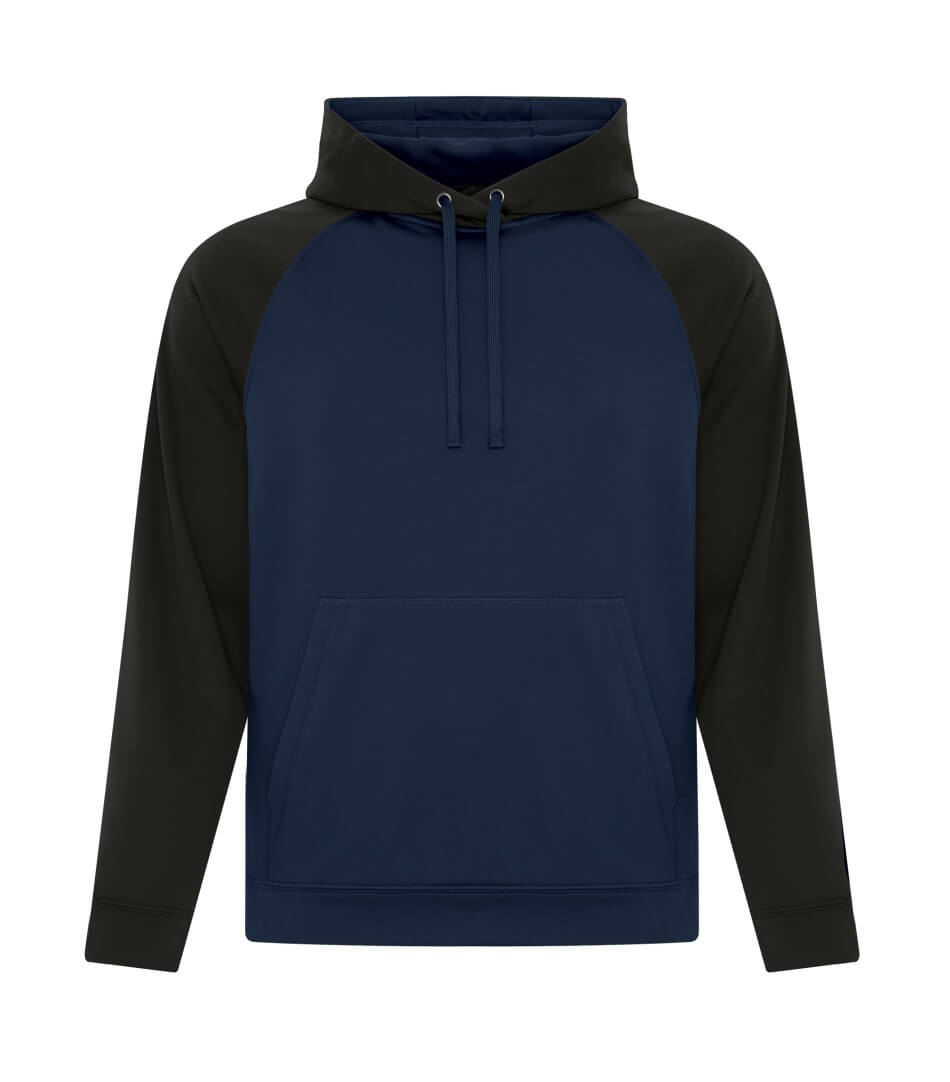 ATC Game Day Fleece Two Tone Hooded Sweatshirt in True Navy/Black