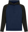 Am image of a Custom ATC Game Day Fleece Two Tone Hooded Sweatshirt in True Navy/Black!