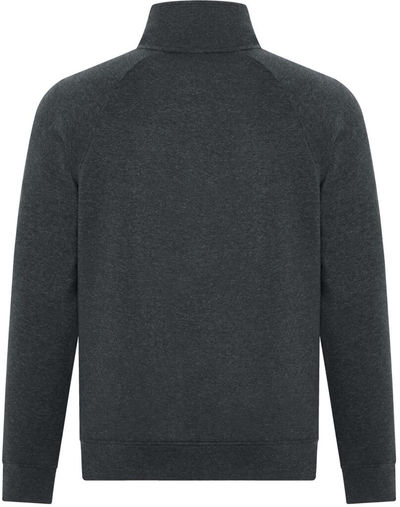 Am image of a Custom ATC Esactive Vintage Quarter Zip Sweatshirt in Black Heather!