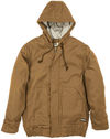 Am image of a Custom Berne Mens Flame Resistant Hooded Jacket in Brown Duck!