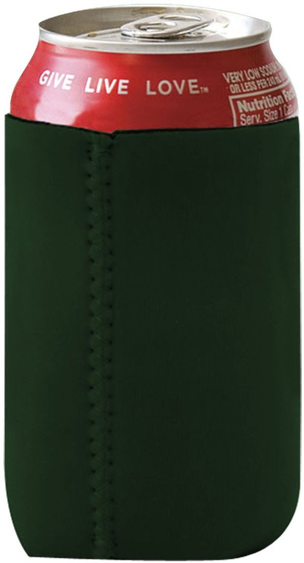 Am image of a Custom Liberty Bags Neoprene Can Holder in Forest Green!