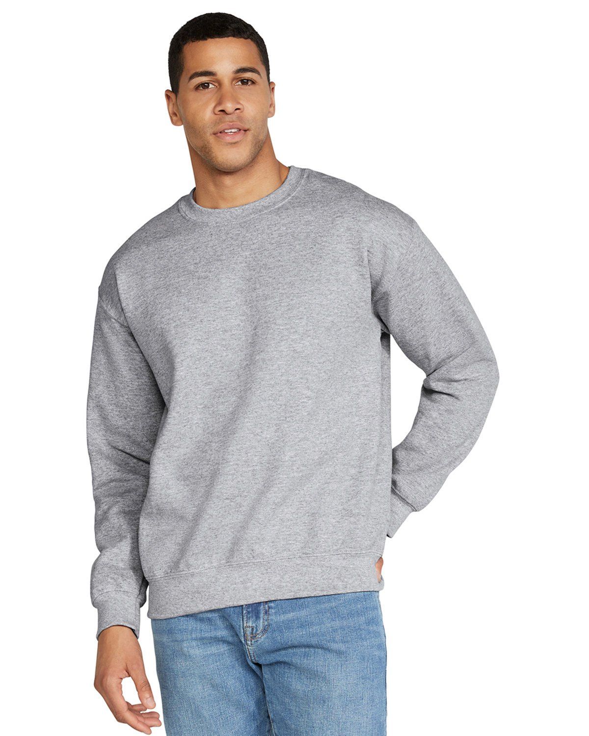 Gildan Adult DryBlend Fleece Crew in Sport Grey