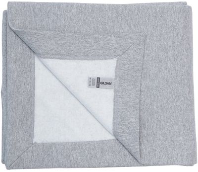 Am image of a Custom Gildan Heavy Blend Fleece Stadium Blanket in SPORT GREY!
