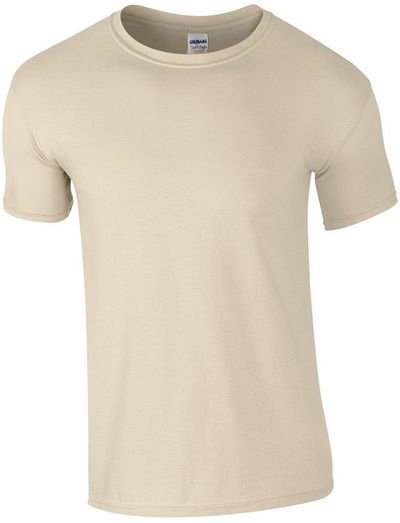 Am image of a Custom Gildan Softstyle T Shirt in Natural!