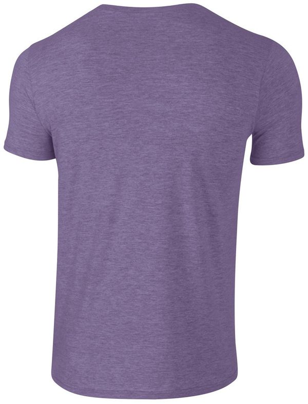 Am image of a Custom Gildan Softstyle T Shirt in Heather Purple!