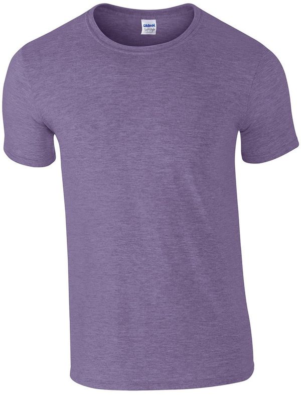 Am image of a Custom Gildan Softstyle T Shirt in Heather Purple!
