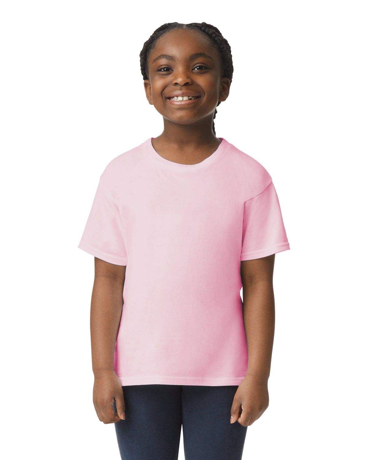 Gildan Youth Softstyle T Shirt in LIGHT PINK