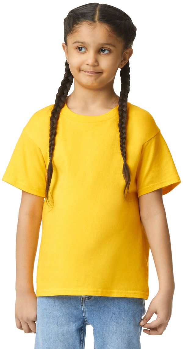 Am image of a Custom Gildan Youth Softstyle T Shirt in DAISY!