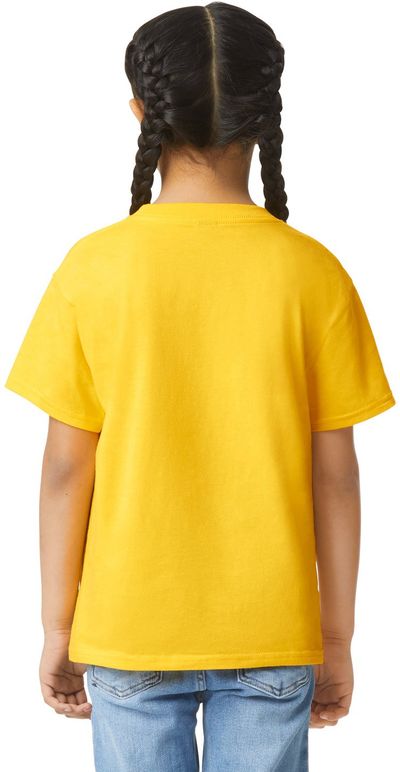 Am image of a Custom Gildan Youth Softstyle T Shirt in DAISY!