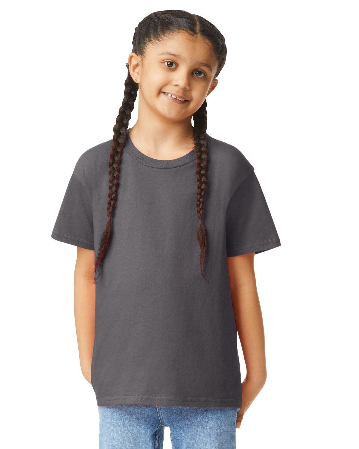 Gildan Youth Softstyle T Shirt in CHARCOAL