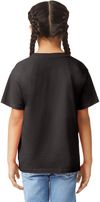 Am image of a Custom Gildan Youth Softstyle T Shirt in BLACK!