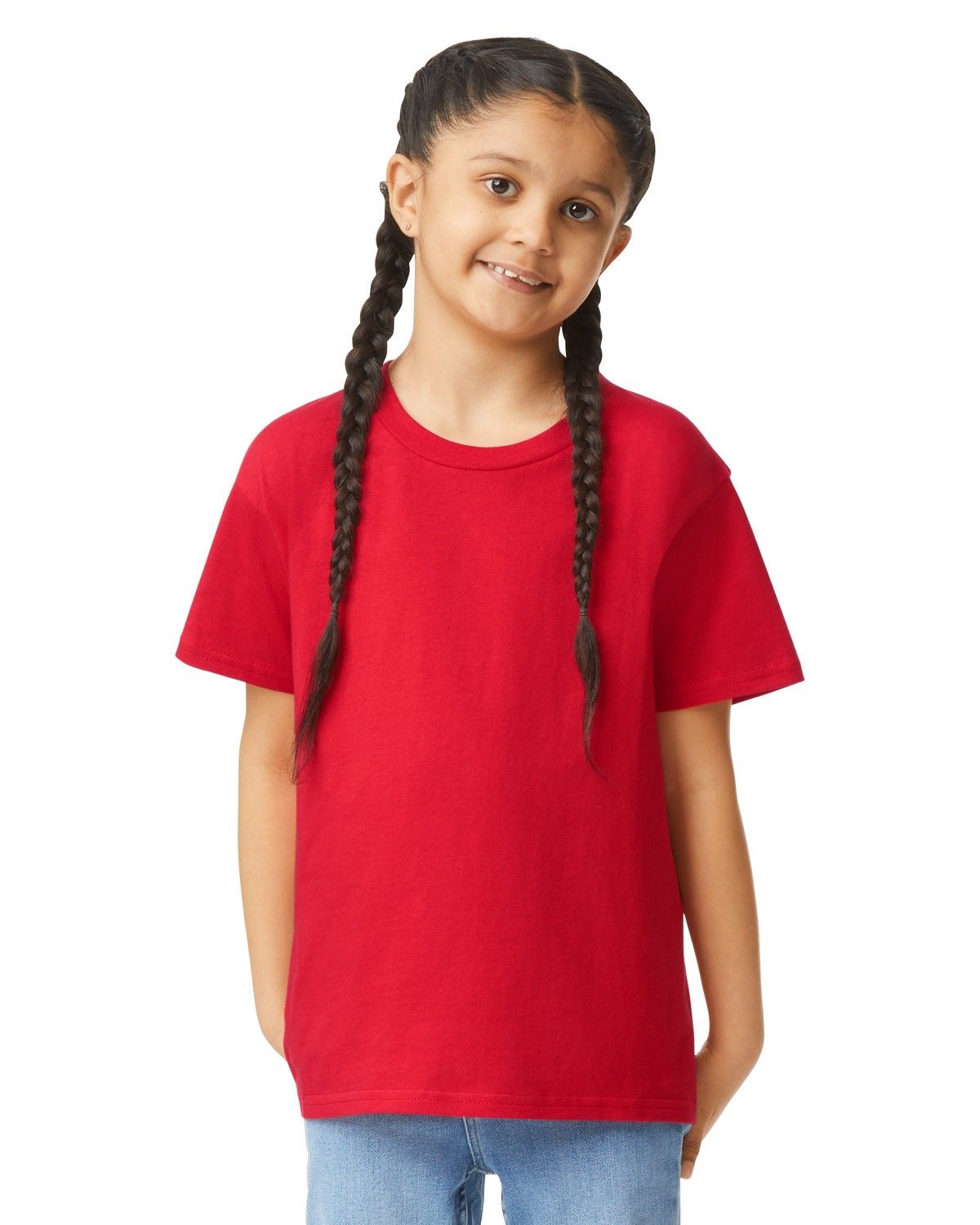 Gildan Youth Softstyle T Shirt in RED