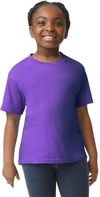 Am image of a Custom Gildan Youth Softstyle T Shirt in PURPLE!