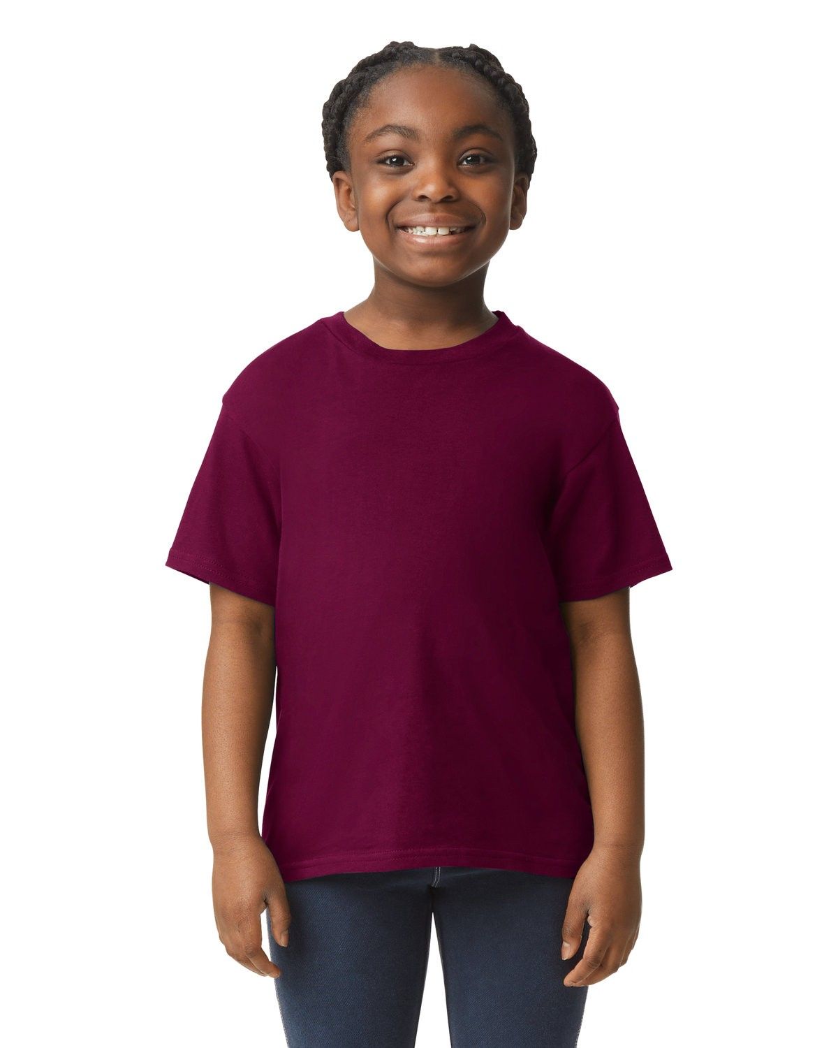 Gildan Youth Softstyle T Shirt in MAROON