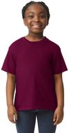 Am image of a Custom Gildan Youth Softstyle T Shirt in MAROON!