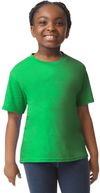 Am image of a Custom Gildan Youth Softstyle T Shirt in IRISH GREEN!