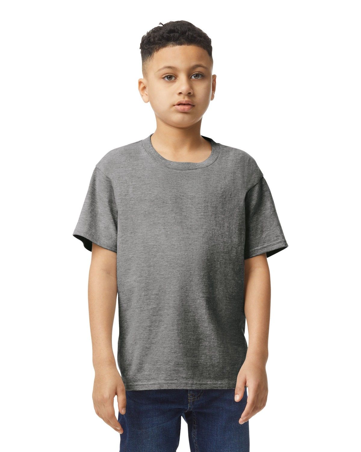 Gildan Youth Softstyle T Shirt in GRAPHITE HEATHER