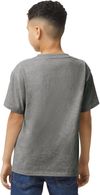 Am image of a Custom Gildan Youth Softstyle T Shirt in GRAPHITE HEATHER!