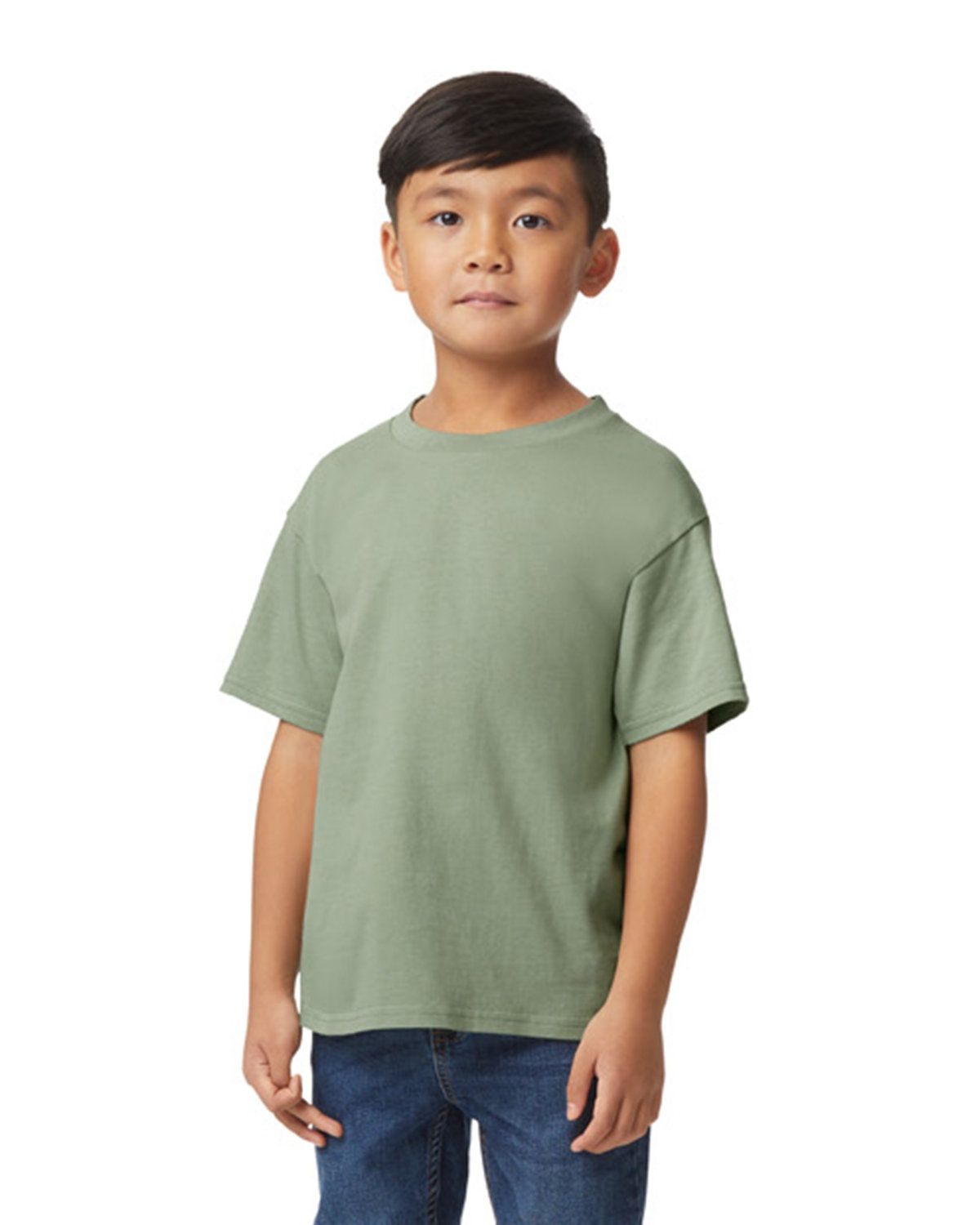 Gildan Youth Softstyle Midweight T Shirt in SAGE