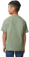 Am image of a Custom Gildan Youth Softstyle Midweight T Shirt in SAGE!