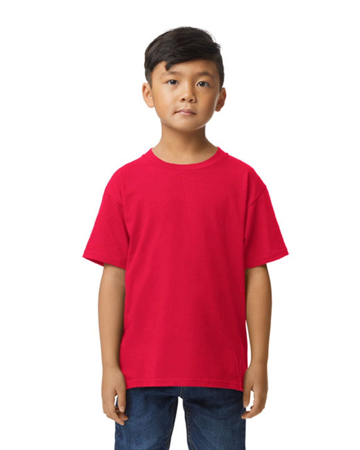 Gildan Youth Softstyle Midweight T Shirt in RED