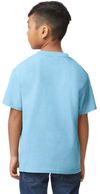 Am image of a Custom Gildan Youth Softstyle Midweight T Shirt in LIGHT BLUE!
