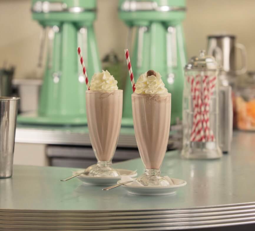 An image of the Glenburn Soda Fountain milkshakes.