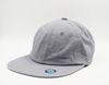 Am image of a Custom Nissi Washed Cotton Flat Bill Cap in Light Grey!